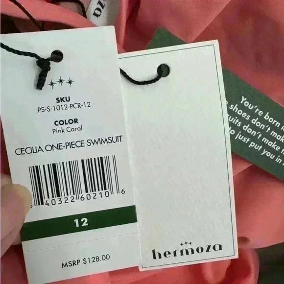 NWT HERMOZA Cecilia One-Piece
Swimsuit in pink coral Sz 12 - Picture 3 of 4